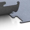 Großaufnahme vom Verbindungssystem von WARCO-Boden 6152 - Fitness Performance Elite Trainingsvloer im Farbdesign Nevelgrijs. Abmessungen 50 x 50 x 1 cm | 0,25 m².