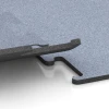 Großaufnahme vom Verbindungssystem von WARCO-Boden 6154 - Fitness Performance Elite Trainingsvloer im Farbdesign Nevelgrijs. Abmessungen 50 x 50 x 1,5 cm | 0,25 m².