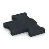 Großaufnahme vom Verbindungssystem von WARCO-Boden 6378 - H-klinkers im Farbdesign Leisteengrijs. Abmessungen 20 × 16,5 × 4,3 cm | 0,0278 m².
