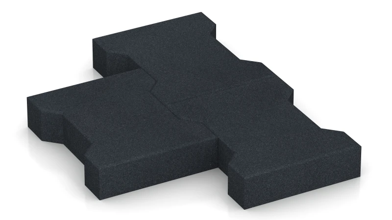 Assemblage en forme de demi-T – Pavé autobloquant