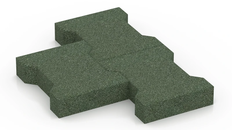 Assemblage en forme de demi-T – Pavé autobloquant