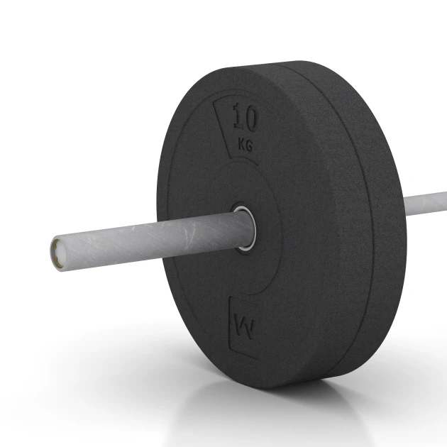 Großaufnahme vom Verbindungssystem von WARCO-Boden 6085 - Bumper Plate im Farbdesign Antraciet. Abmessungen 10 kg | ø 45,4 x 5,85 cm.