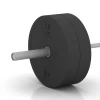 Le gros plan sur le système de connexion des revêtements de sol WARCO 6089 - Bumper Plate Slim en couleur Anthracite. Les dimensions 20 kg | ø 45,4 x 8,61 cm.