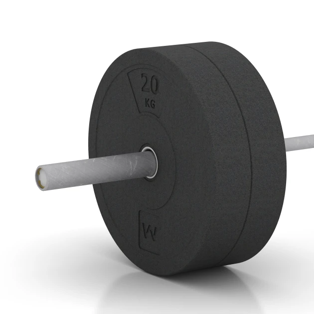 Großaufnahme vom Verbindungssystem von WARCO-Boden 6089 - Bumper Plate Slim im Farbdesign Antraciet. Abmessungen 20 kg | ø 45,4 x 8,61 cm.