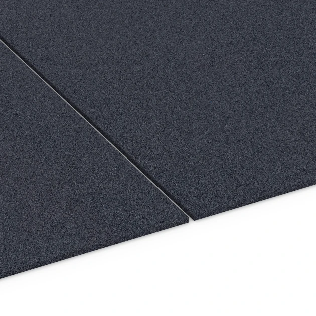 Le gros plan sur le système de connexion des revêtements de sol WARCO 6177 - Fitness Performance Elite Sol de Training en couleur Anthracite. Les dimensions 100 × 100 × 1 cm.