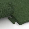 Großaufnahme vom Verbindungssystem von WARCO-Boden 6977 - Fitnessboden-Fliese Classic im Farbdesign Grasgrün. Abmessungen 50 x 50 x 3 cm | 0,25 m².