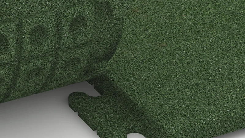 Verdeckte Puzzleverbindung mit runder Fase