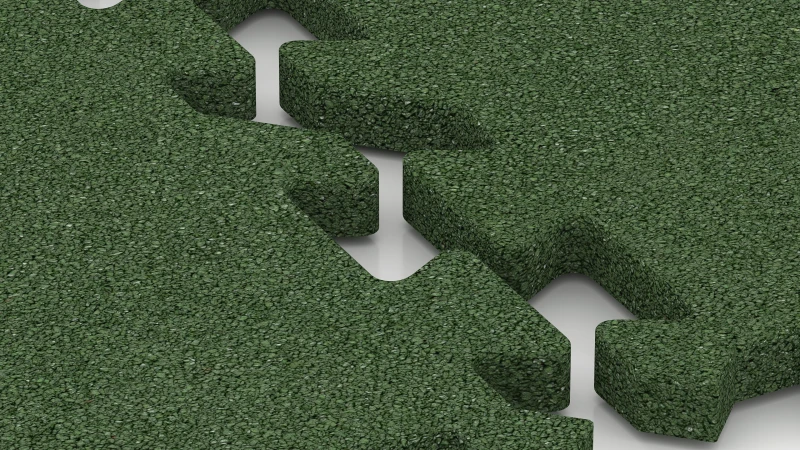 Puzzleverbindung mit leicht gerundeter Fase
