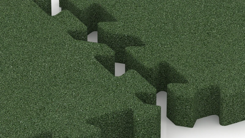 Connexion puzzle avec chanfrein légèrement arrondi