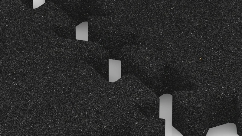 Connexion puzzle avec chanfrein légèrement arrondi