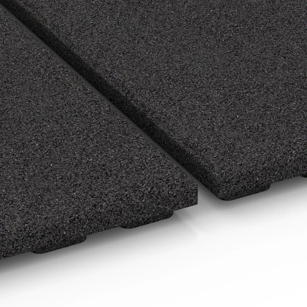Großaufnahme vom Verbindungssystem von WARCO-Boden 6385 - Stallmatte Komfort im Farbdesign Anthrazit. Abmessungen 100 x 50 x 4 cm | 0,50 m².