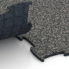 Großaufnahme vom Verbindungssystem von WARCO-Boden 6805 - Agility vloer hondensport im Farbdesign Donkergrijs graniet. Abmessungen 97,1 x 97,1 × 1,8 cm.