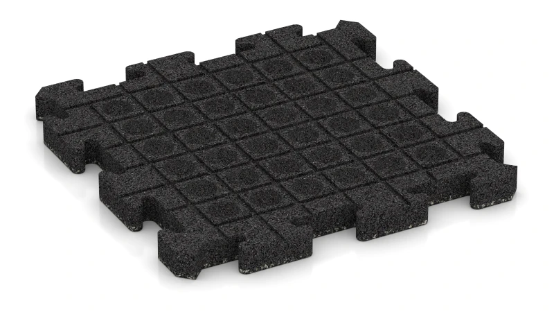 Drainagekanalen en koepels in een vierkant patroon