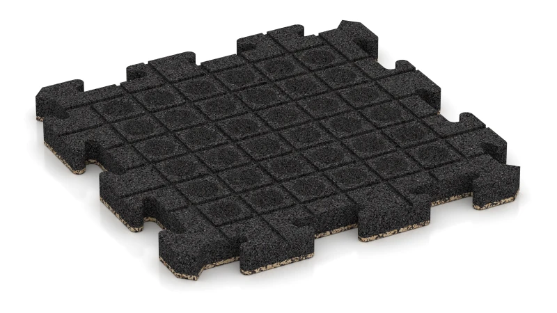 Drainagekanalen en koepels in een vierkant patroon