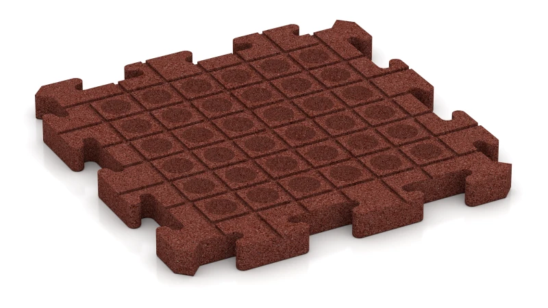 Drainagekanalen en koepels in een vierkant patroon