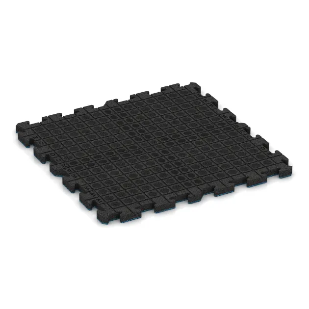 Aufsicht auf die Unterseite, also die Bodenseite von WARCO-Formteil 4051 - Hunde-Bodenplatte im Format 1000 x 1000 x 40 mm.