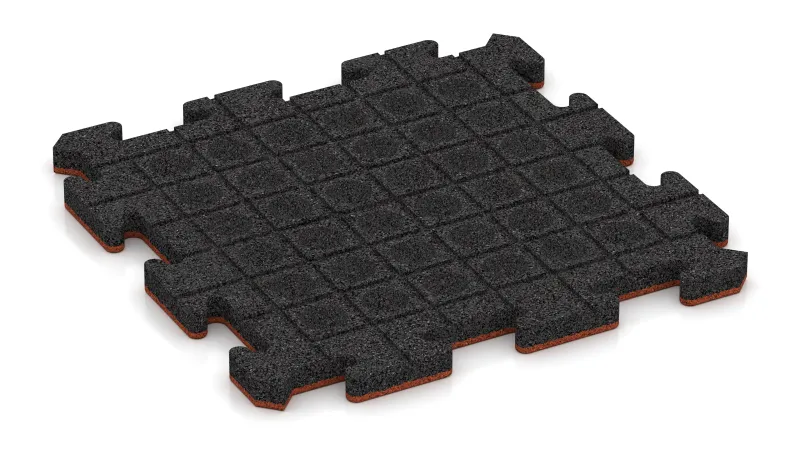 Canaux de drainage et dômes en disposition carrée