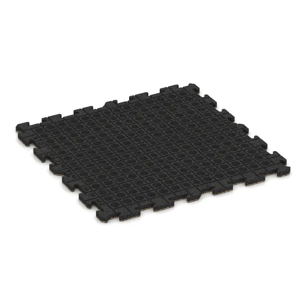 La vue du dessous ou de la face inférieure, c’est-à-dire la face inférieure de la pièce moulée WARCO 3276 - Dalle polyvalente pour chiens au format 1000 x 1000 x 30 mm.