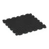 La vue du dessous ou de la face inférieure, c’est-à-dire la face inférieure de la pièce moulée WARCO 3278 - Dalle polyvalente pour chiens au format 1000 x 1000 x 30 mm.