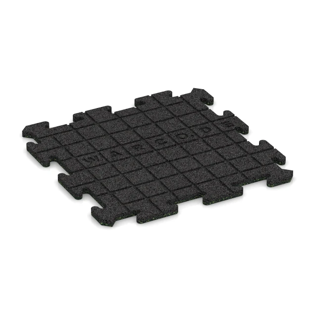 Aufsicht auf die Unterseite, also die Bodenseite von WARCO-Formteil 5674 - Indoor-Klicktegel im Format 50 x 50 x 1,8 cm | 0,25 m².