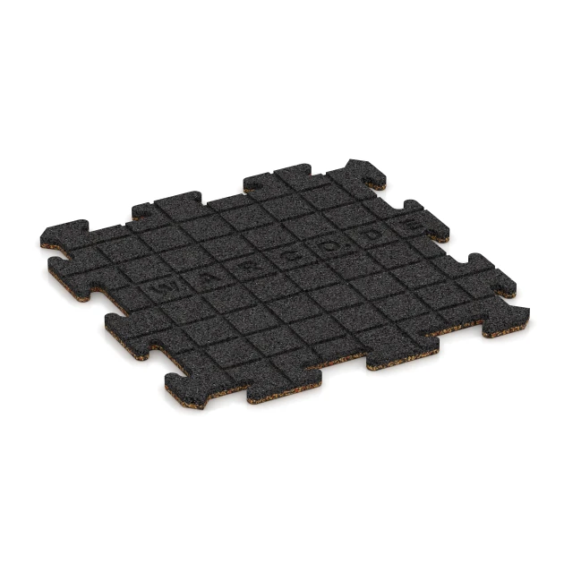 Aufsicht auf die Unterseite, also die Bodenseite von WARCO-Formteil 3873 - Hondenvloertegel im Format 500 x 500 x 18 mm.