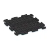 La vue du dessous ou de la face inférieure, c’est-à-dire la face inférieure de la pièce moulée WARCO 0148 - Tapis de fitness 18 mm au format 500 x 500 x 18 mm.