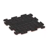Aufsicht auf die Unterseite, also die Bodenseite von WARCO-Formteil 6218 - Sportboden‑Platte 1,8 cm im Format 500 x 500 x 18 mm.