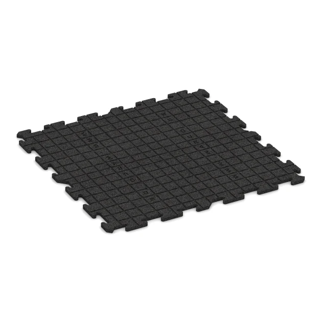 La vue du dessous ou de la face inférieure, c’est-à-dire la face inférieure de la pièce moulée WARCO 0364 - Revêtement en caoutchouc pour escaliers au format 100 x 100 x 1,8 cm | 1,00 m².