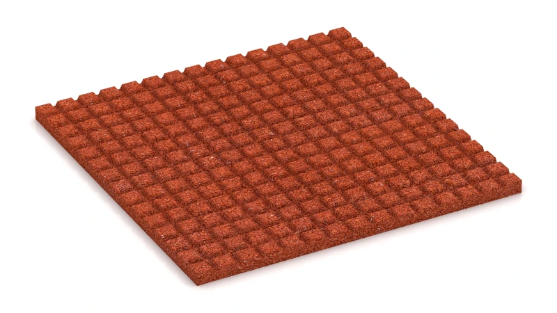 Structuur van 15 mm hoge afgeknotte piramiden