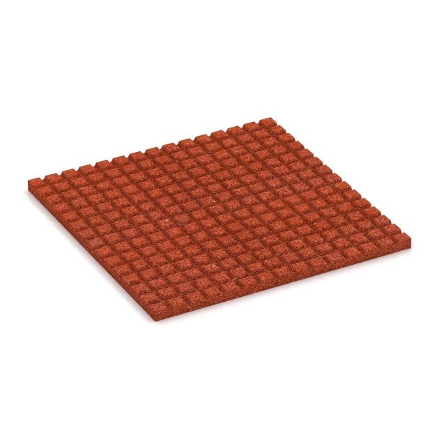 La vue du dessous ou de la face inférieure, c’est-à-dire la face inférieure de la pièce moulée WARCO 3641 - Tapis d’écurie HD au format 100 x 100 x 4 cm.