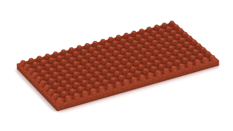 Struktur aus 23 mm hohen Kegelstümpfen