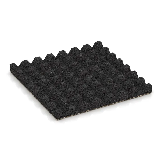 Aufsicht auf die Unterseite, also die Bodenseite von WARCO-Formteil 0648 - Valtegel im Format 500 x 500 x 45 mm.