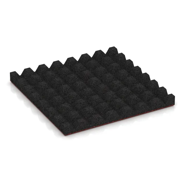 Aufsicht auf die Unterseite, also die Bodenseite von WARCO-Formteil 0630 - Valtegel im Format 500 x 500 x 45 mm.