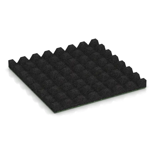 Aufsicht auf die Unterseite, also die Bodenseite von WARCO-Formteil 0637 - Valtegel im Format 500 x 500 x 45 mm.