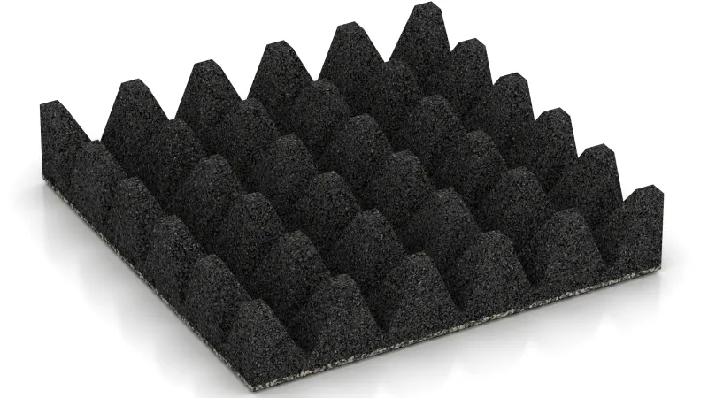 Structuur van 75 mm hoge afgeknotte piramiden