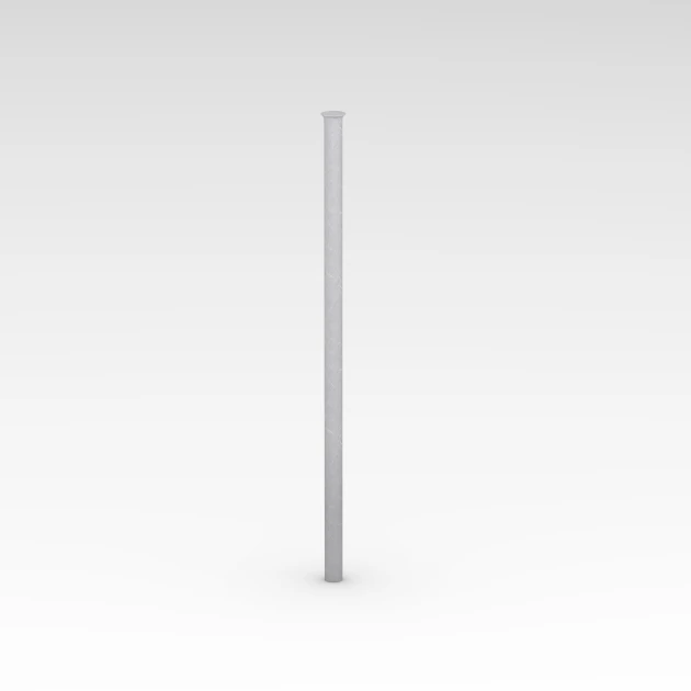 La vue du dessous ou de la face inférieure, c’est-à-dire la face inférieure de la pièce moulée WARCO 6643 - Piquet d’ancrage au format ø 2,8 x 76 cm.