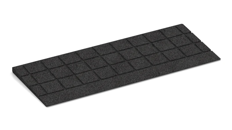 Canaux de drainage disposés en quadrillage