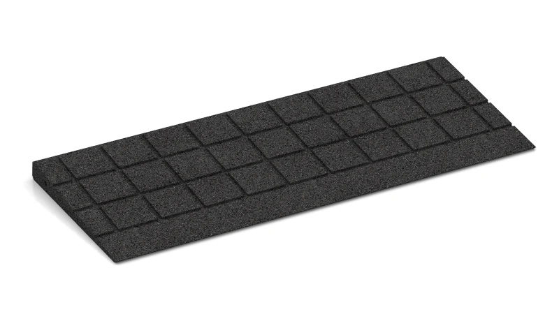 Canaux de drainage disposés en quadrillage