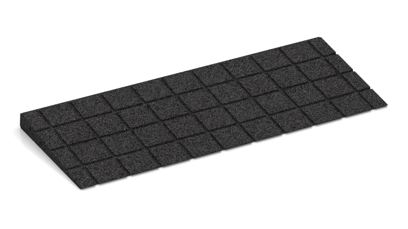 Canaux de drainage disposés en quadrillage