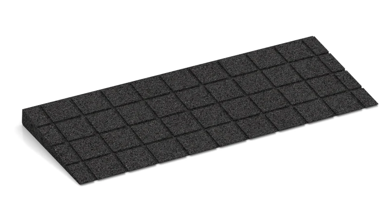 Canaux de drainage disposés en quadrillage