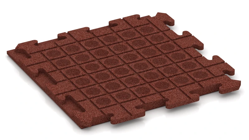 Drainagekanalen en koepels in een vierkant patroon