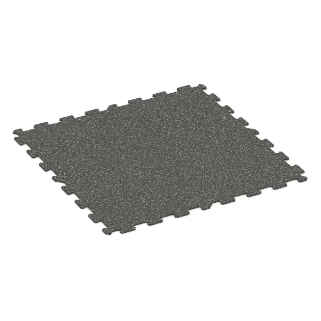La vue du dessous ou de la face inférieure, c’est-à-dire la face inférieure de la pièce moulée WARCO 1019 - Sol de Fitness Compact au format 970 x 970 x 8 mm.