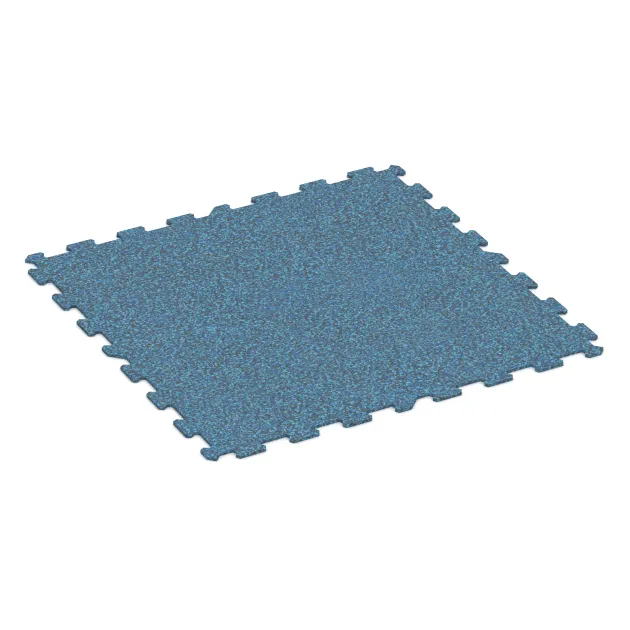 Aufsicht auf die Unterseite, also die Bodenseite von WARCO-Formteil 1029 - Fitnessvloer Compact im Format 970 x 970 x 8 mm.