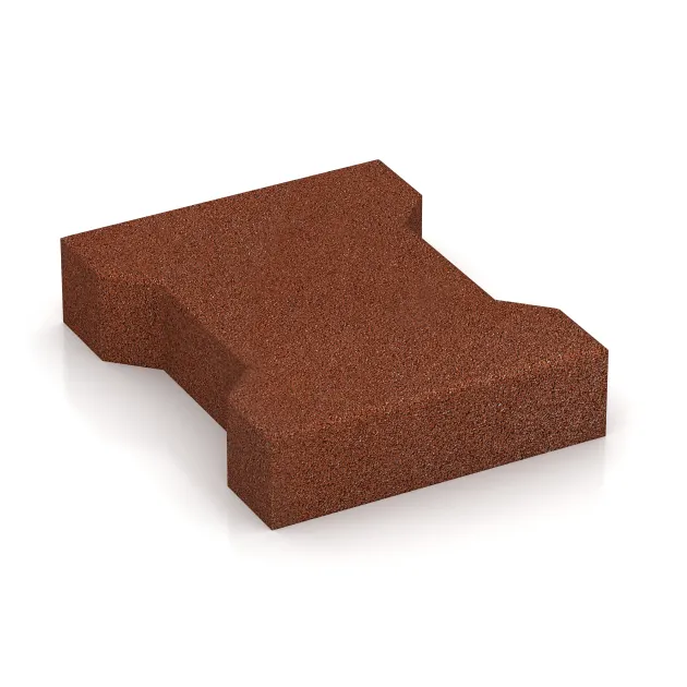 Aufsicht auf die Unterseite, also die Bodenseite von WARCO-Formteil 4460 - Rubber H-tegel im Format 200 x 165 x 43 mm.