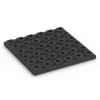 Aufsicht auf die Unterseite, also die Bodenseite von WARCO-Formteil 6369 - Terrassenplatte Classic im Format 50 x 50 x 4 cm.
