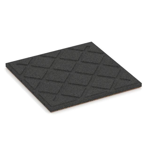 Aufsicht auf die Unterseite, also die Bodenseite von WARCO-Formteil 6357 - Terrassenplatte Classic im Format 50 x 50 x 3 cm.