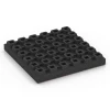 Aufsicht auf die Unterseite, also die Bodenseite von WARCO-Formteil 6445 - Rubberen speelplaatstegel – 210 cm im Format 50 x 50 x 7 cm.