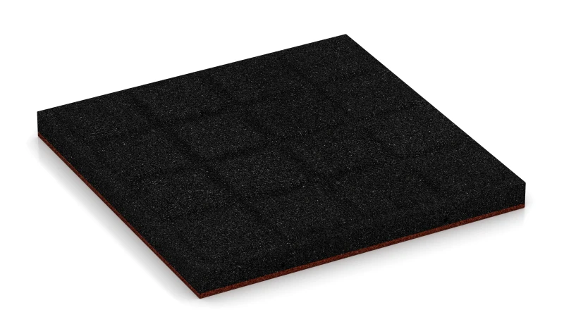 Quadratische Auflagepads mit breiten, flachen Drainagekanälen