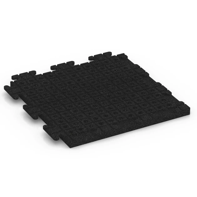 Aufsicht auf die Unterseite, also die Bodenseite von WARCO-Formteil 6190 - Fitnessvloertegel Classic im Format 50 x 50 x 3 cm | 0,25 m².