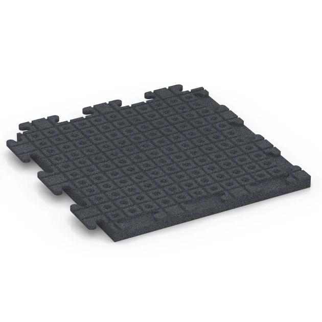 Aufsicht auf die Unterseite, also die Bodenseite von WARCO-Formteil 6978 - Fitnessboden-Fliese Classic im Format 50 x 50 x 3 cm | 0,25 m².